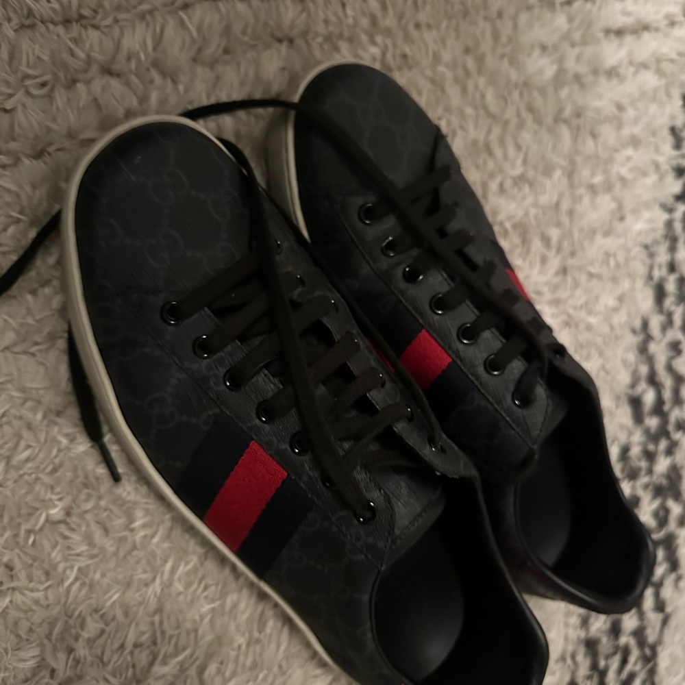 Black Gucci sneakers